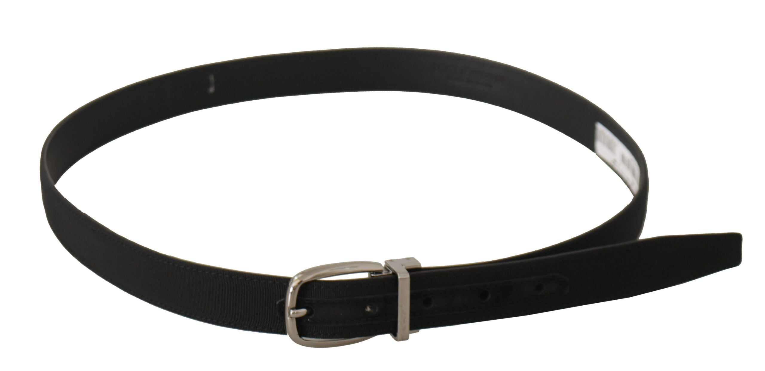 Dolce & Gabbana Elegant Black Canvas & Leather Belt