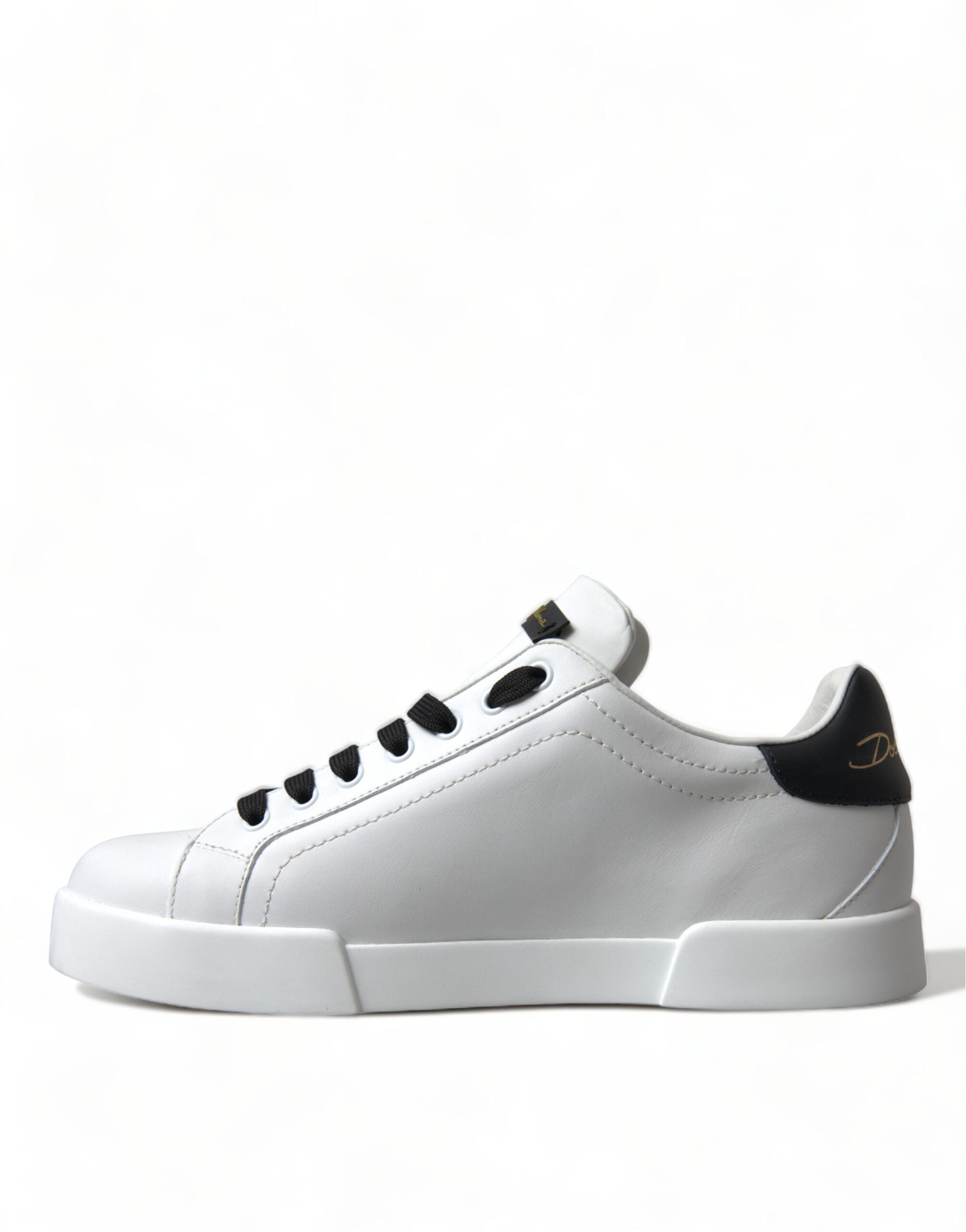 Dolce & Gabbana Elegant Low Top White Leather Sneakers