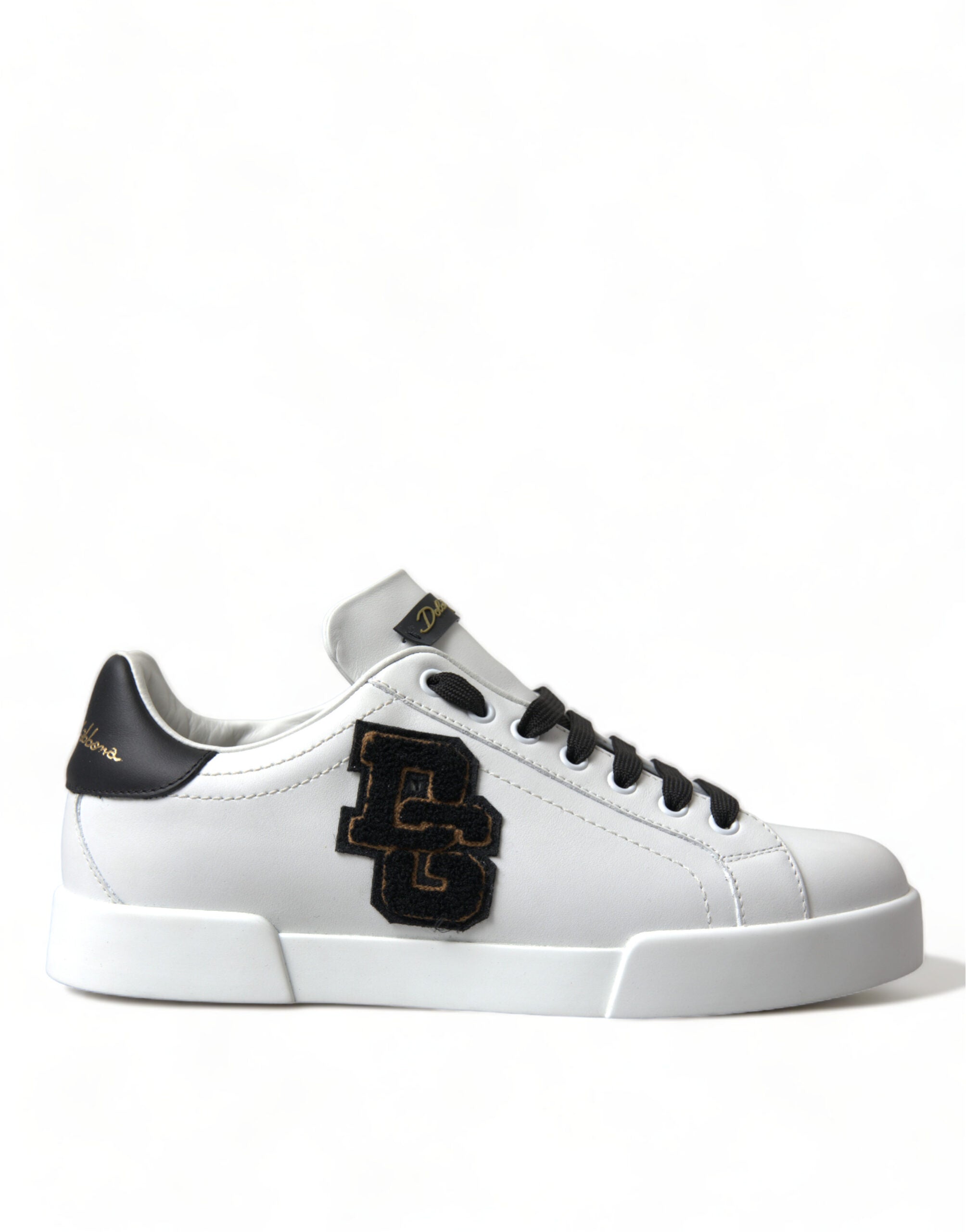 Dolce & Gabbana Elegant Low Top White Leather Sneakers