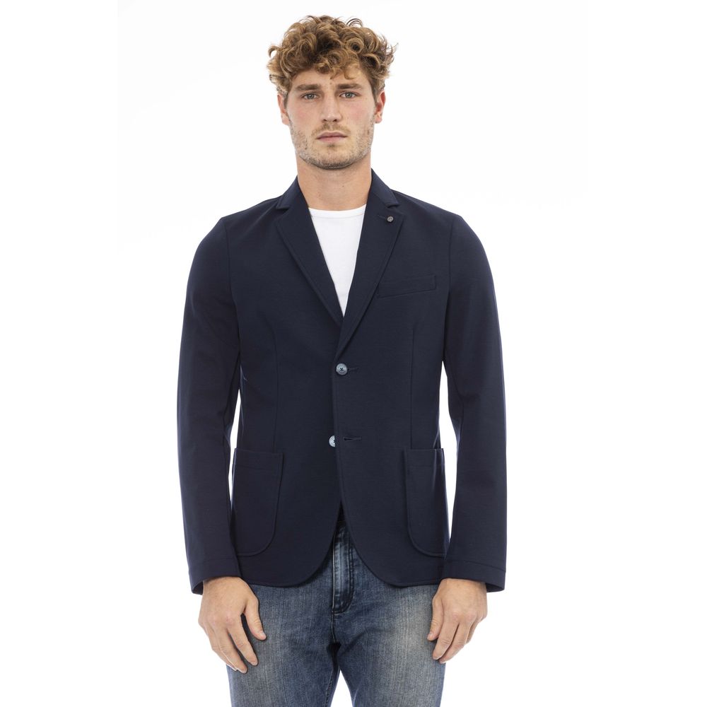 Distretto12 Blue Cotton Men Jacket