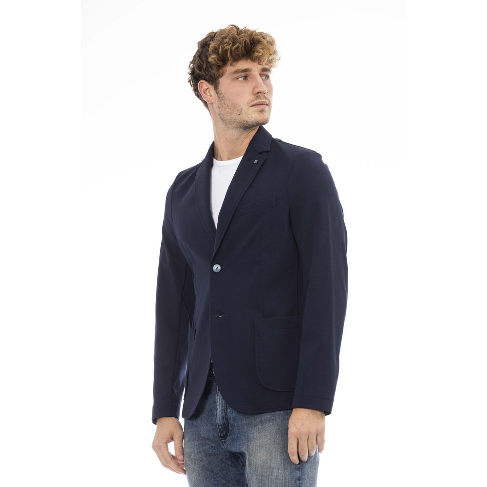 Distretto12 Blue Cotton Men Jacket