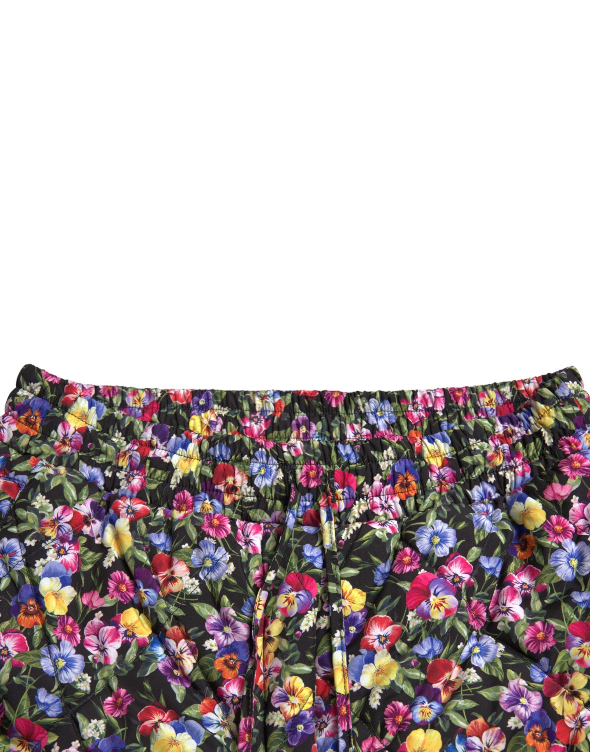 Dolce & Gabbana Vibrant High Waist Floral Shorts