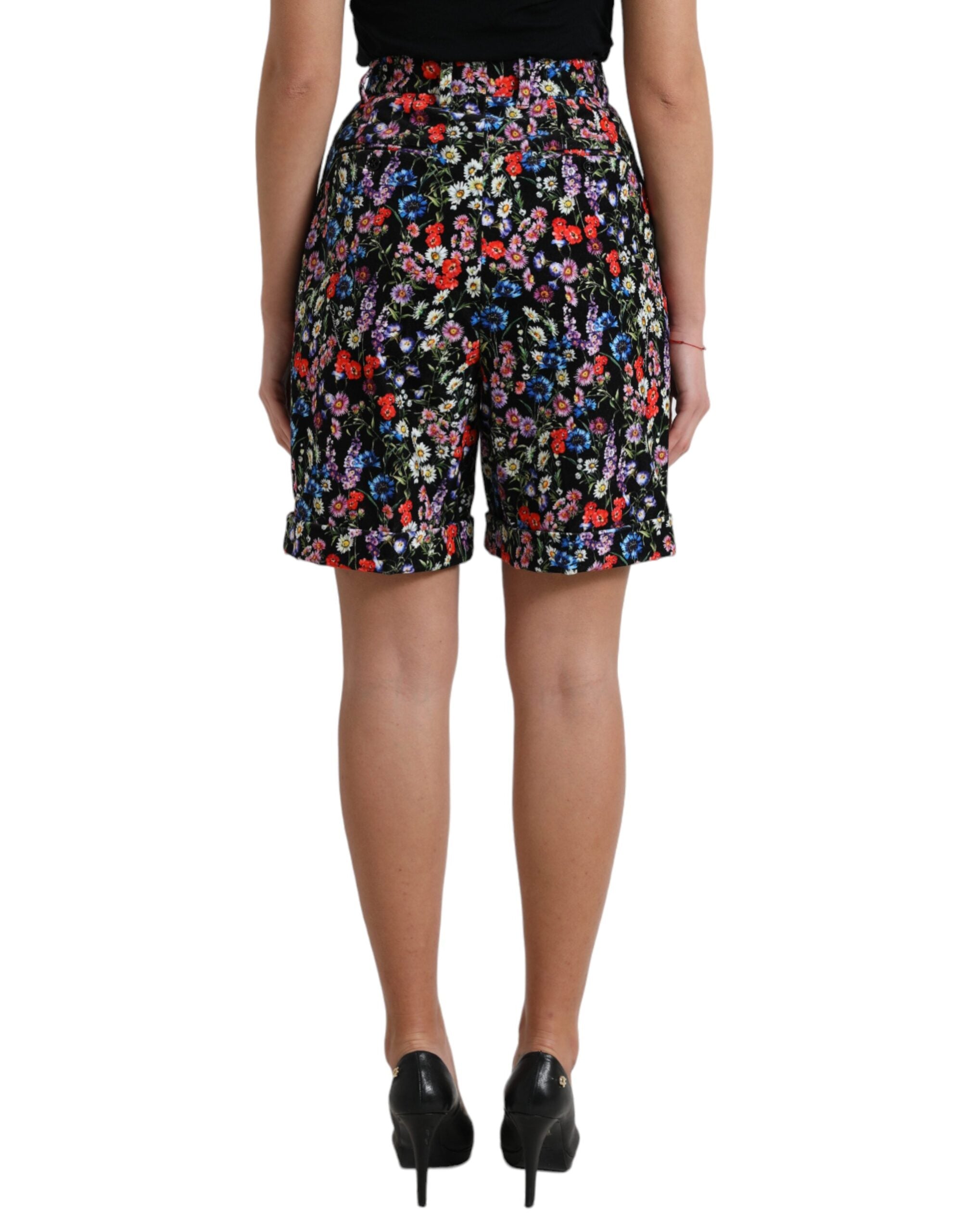 Dolce & Gabbana Chic Floral High Waist Hot Pants Shorts