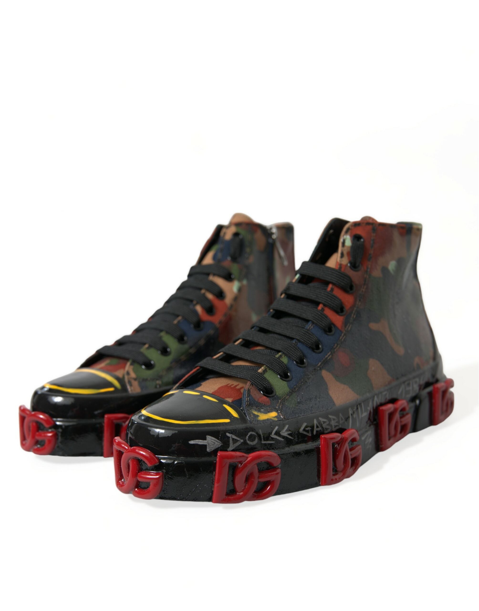 Dolce & Gabbana Chic Multicolor High-Top Sneakers