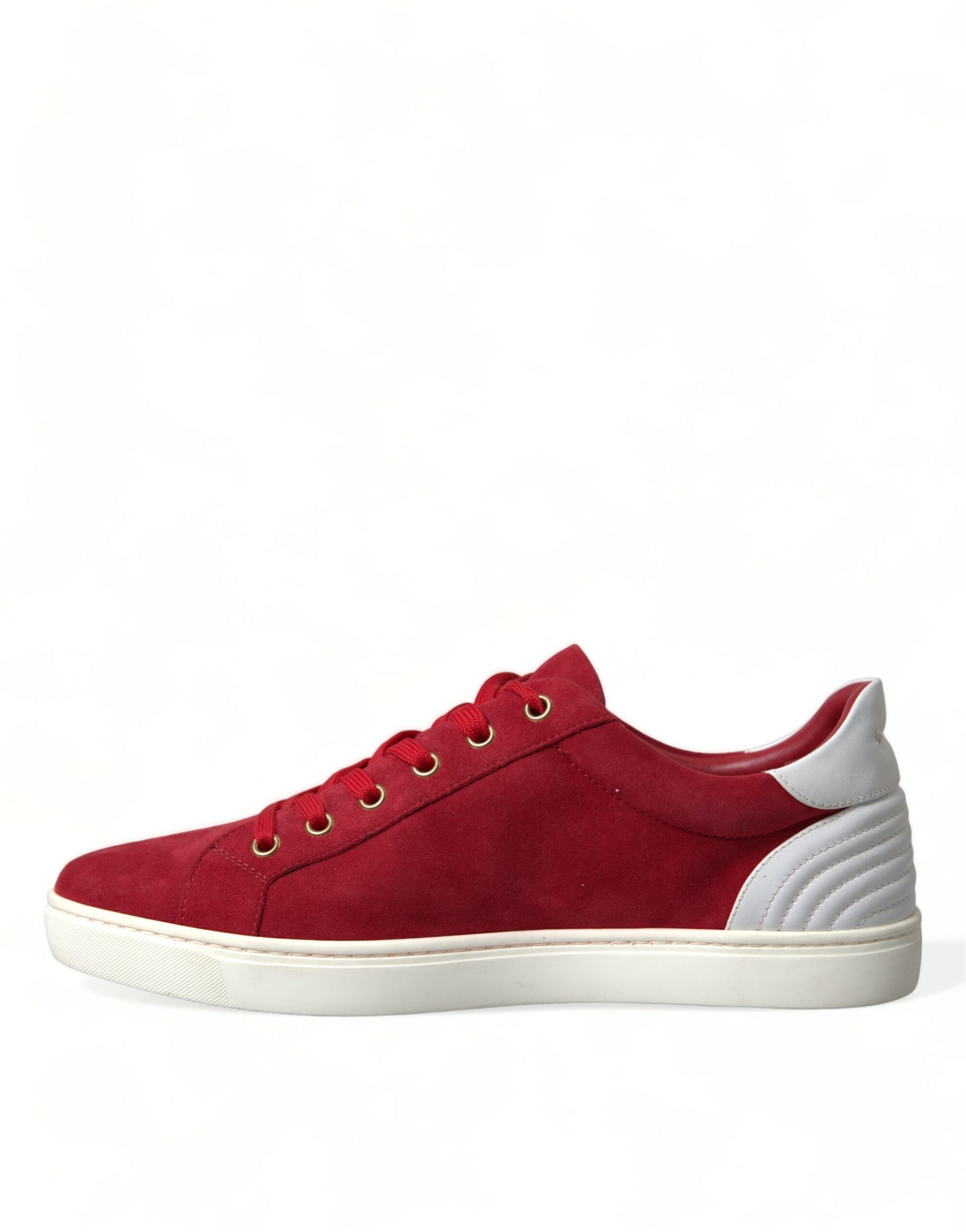 Dolce & Gabbana Elegant Red & White Low Top Sneakers