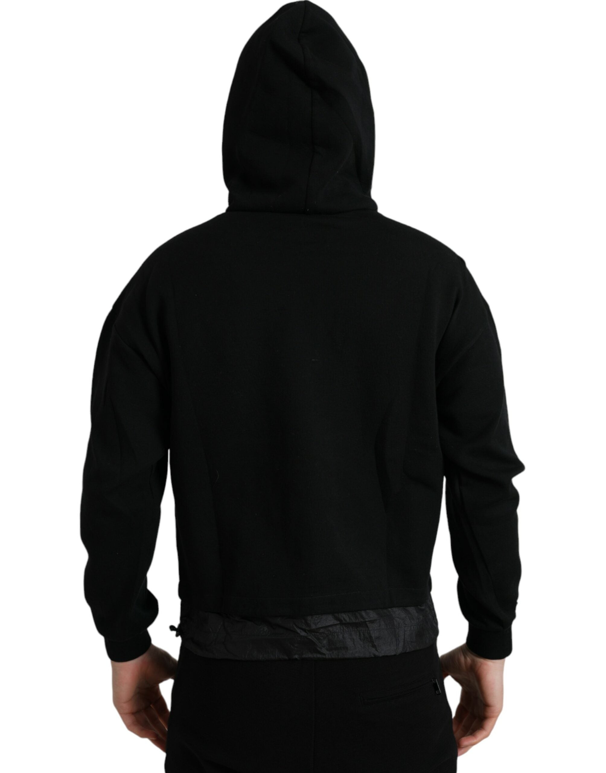 Dolce & Gabbana Elegant Black Hooded Pullover Sweater