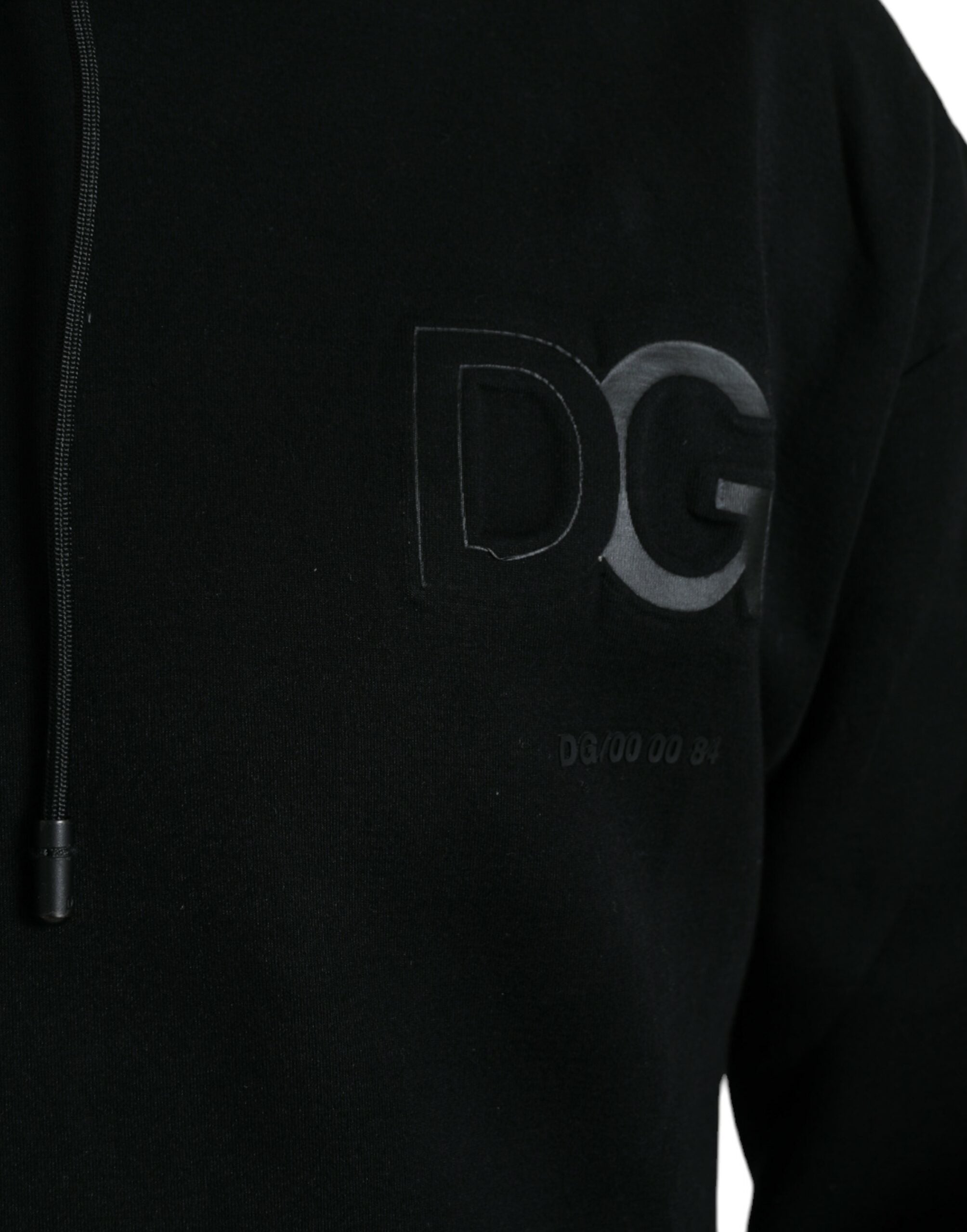 Dolce & Gabbana Elegant Black Hooded Pullover Sweater