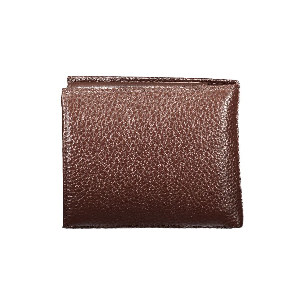 Tommy Hilfiger Elegant Brown Leather Bifold Wallet