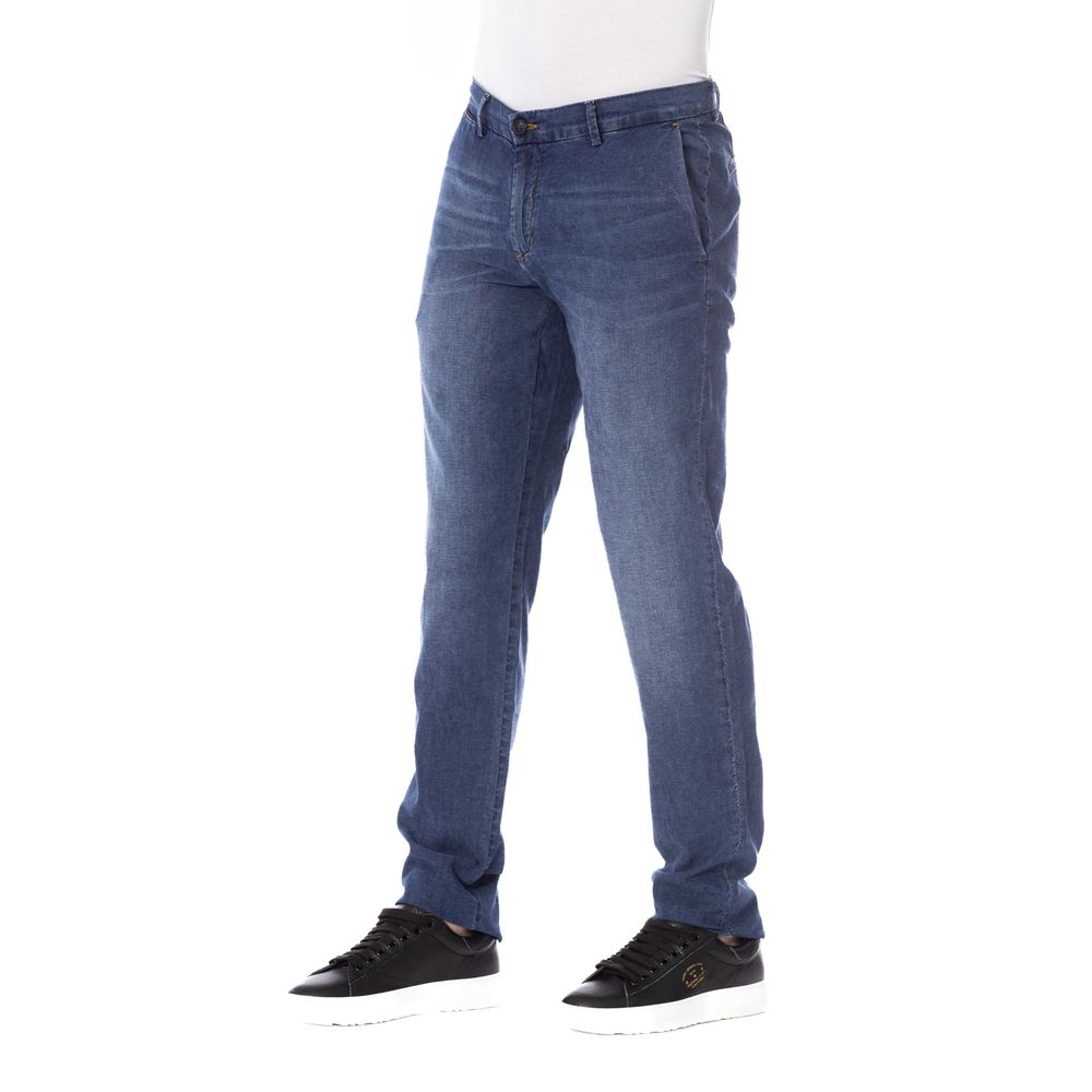 Trussardi Jeans Blue Cotton Men Jeans