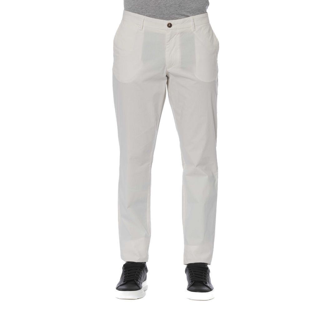 Trussardi Jeans White Cotton Men's Jean