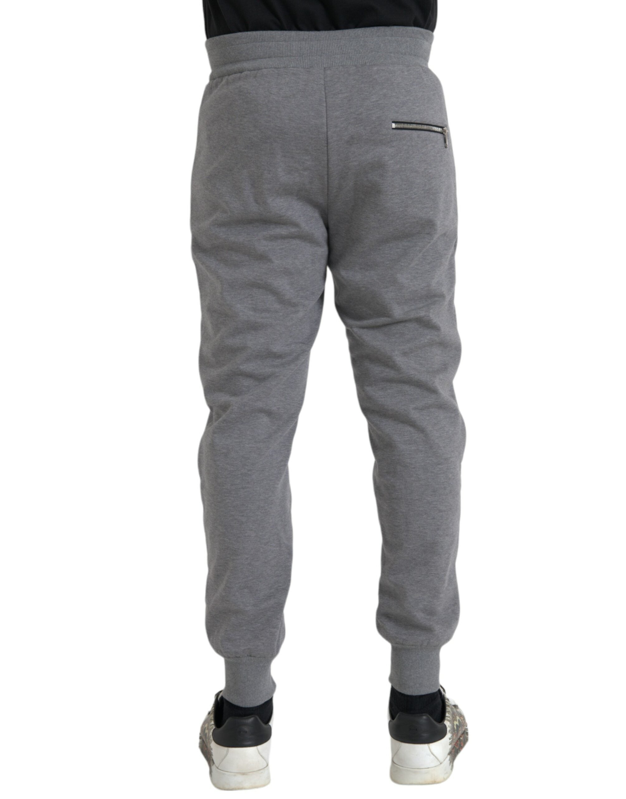 Dolce & Gabbana Gray Cotton Jogger Skinny Sweatpants Pants