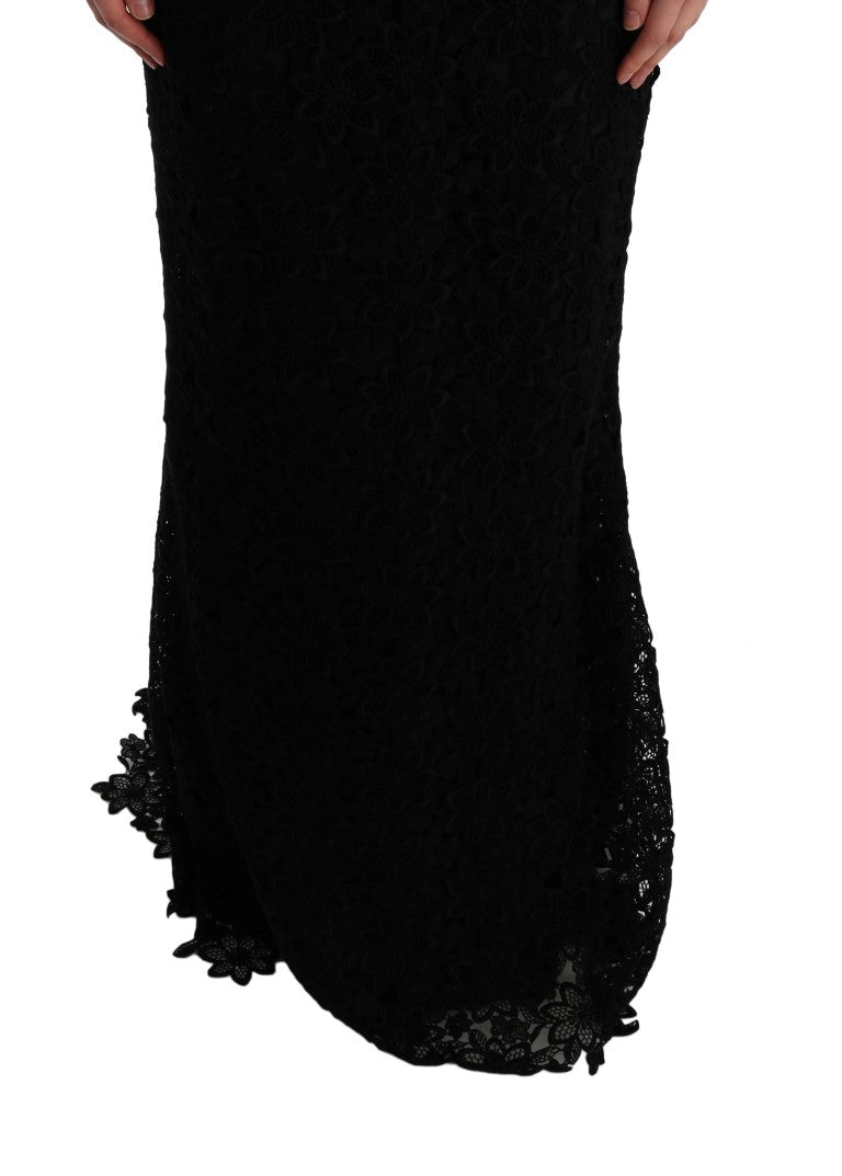 Dolce & Gabbana Elegant Black Sheath Dress with Silk Lining