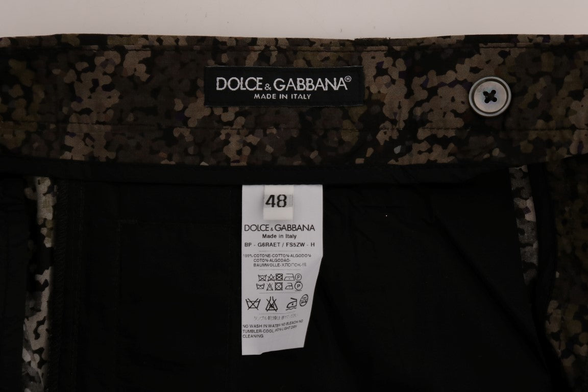 Dolce & Gabbana Chic Military Pattern Cotton Shorts