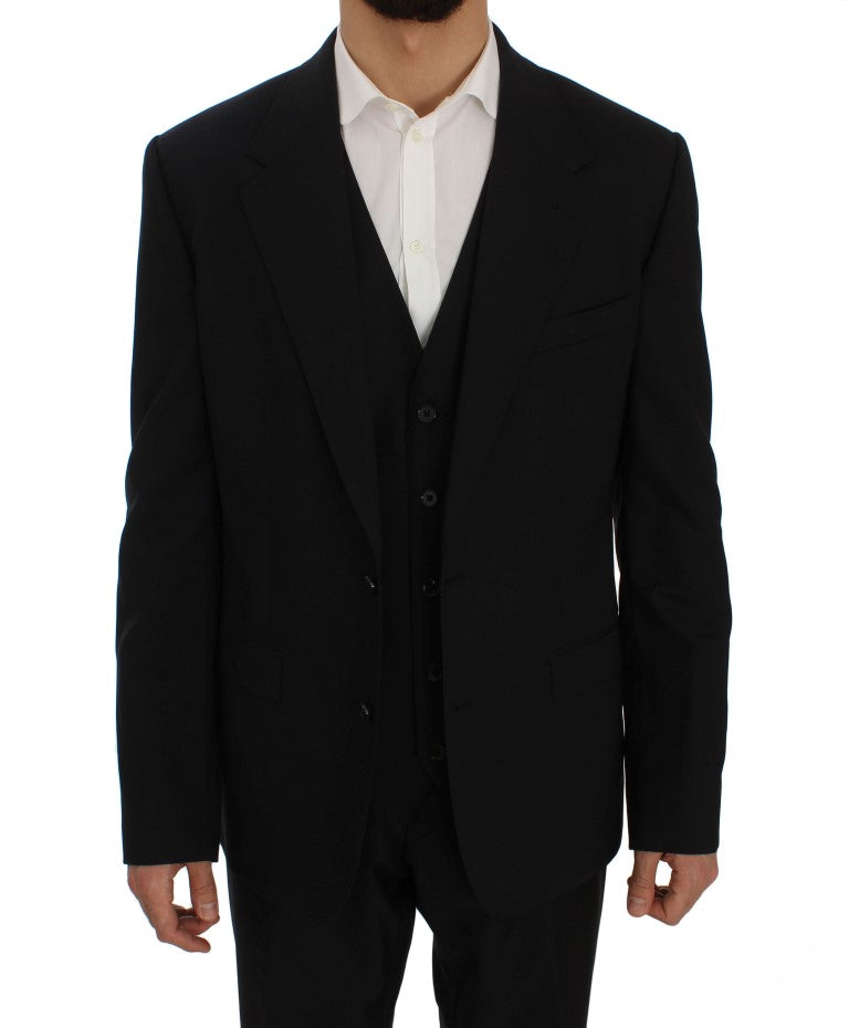 Dolce & Gabbana Elegant Slim Fit Sapphire Wool Blazer