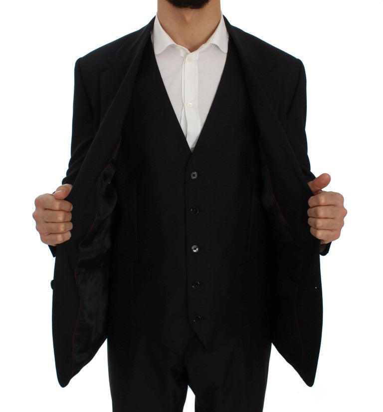 Dolce & Gabbana Elegant Slim Fit Sapphire Wool Blazer