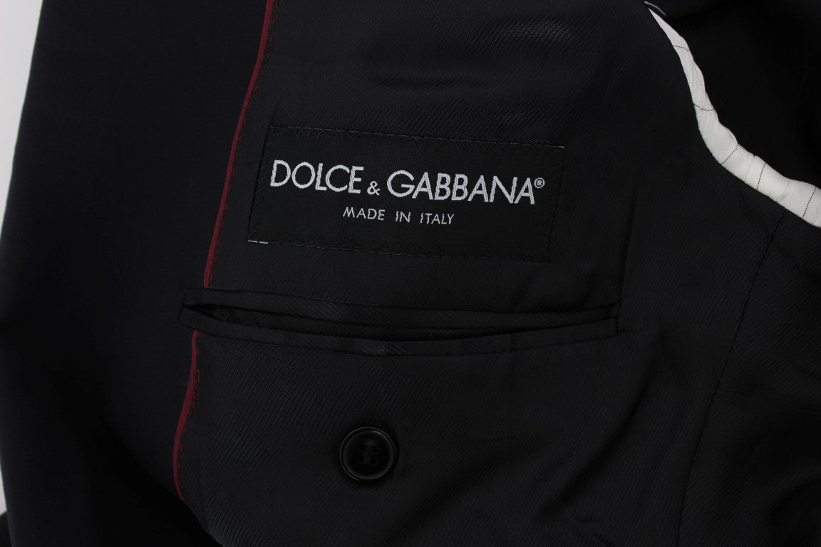 Dolce & Gabbana Elegant Slim Fit Sapphire Wool Blazer