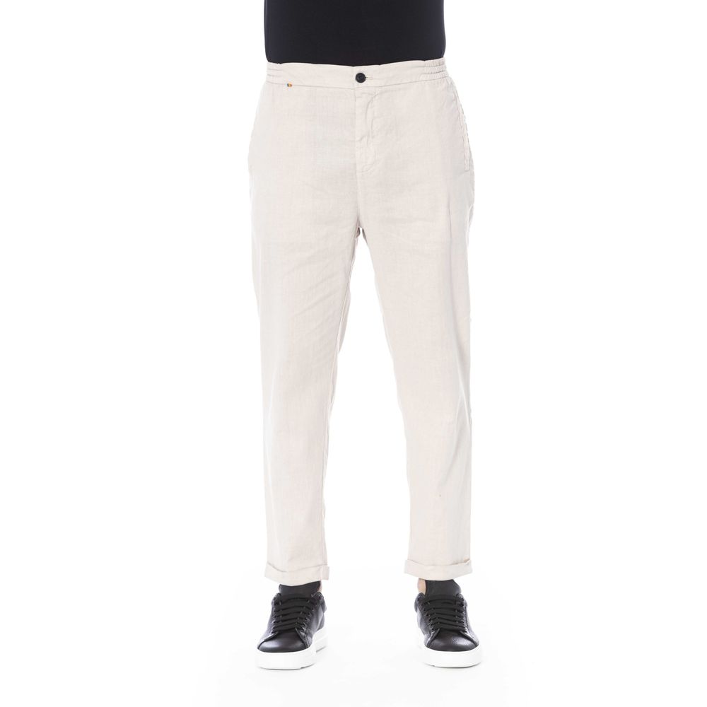Distretto12 Beige Linen Men Pant