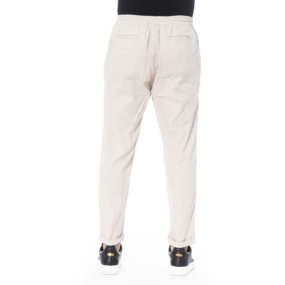 Distretto12 Beige Linen Men Pant