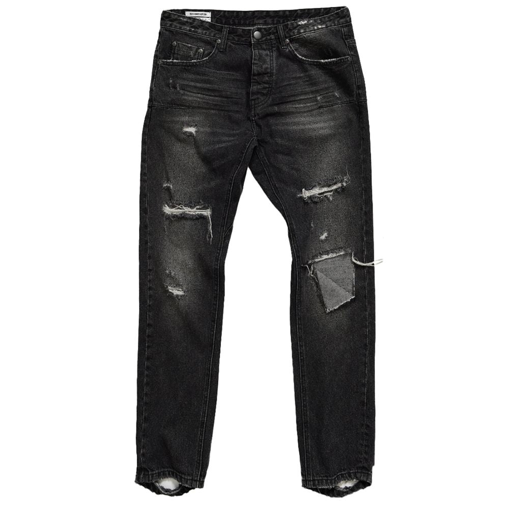 One Teaspoon Black Cotton Men Jeans