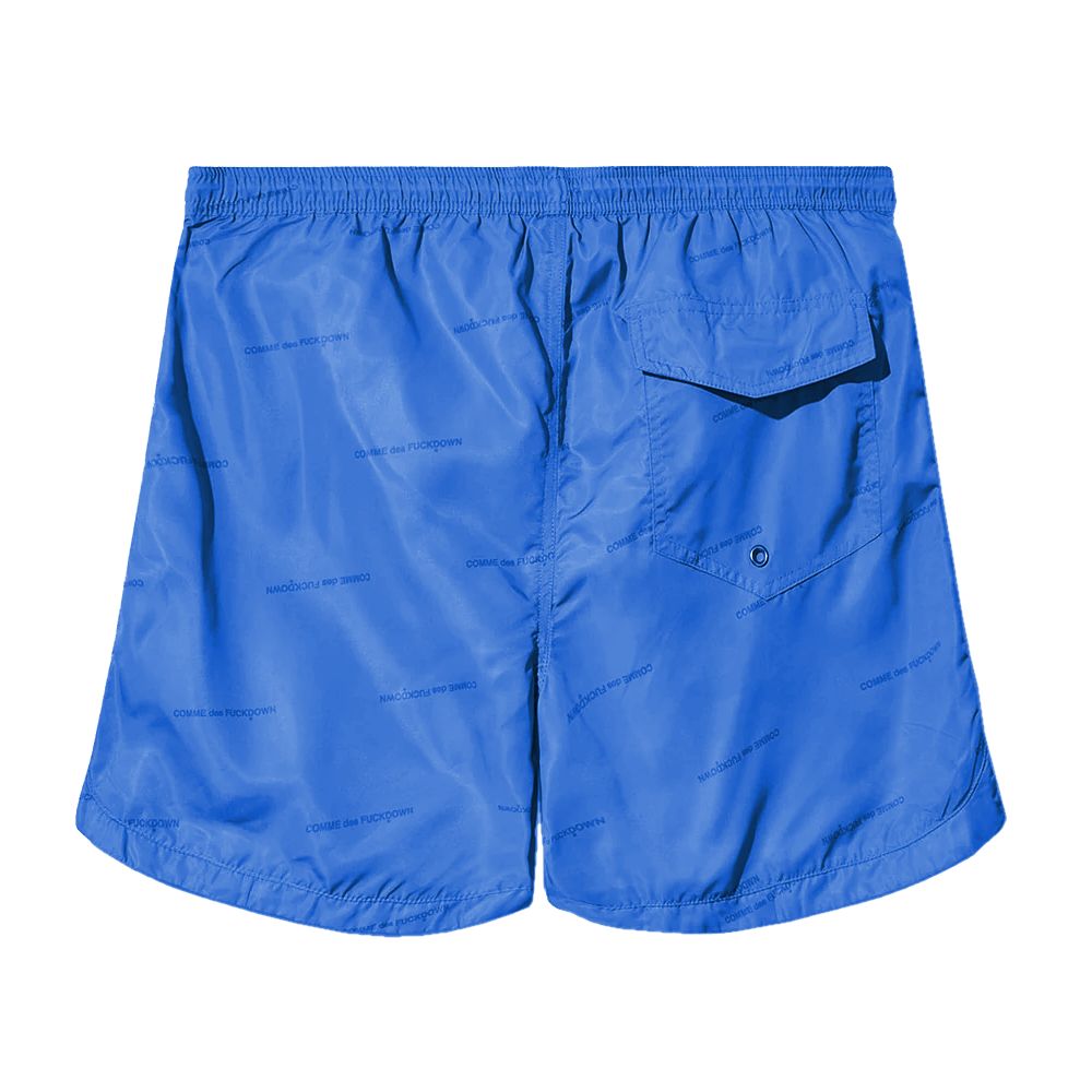 Comme Des Fuckdown Blue Polyester Men's Swimwear Short