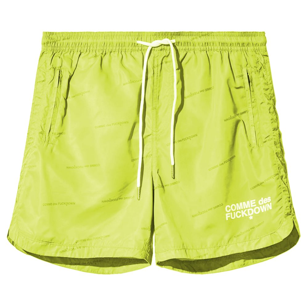 Comme Des Fuckdown Yellow Polyester Men Swimwear