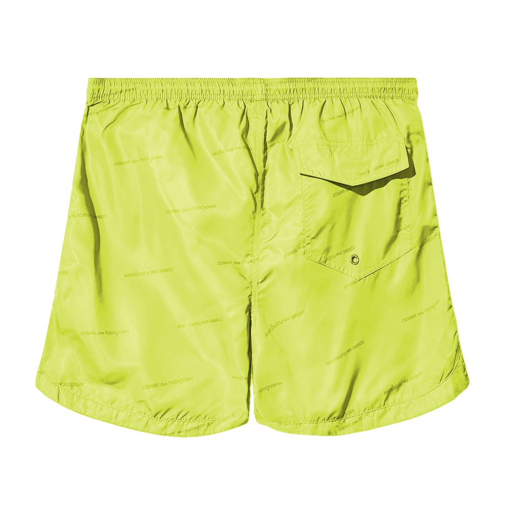 Comme Des Fuckdown Yellow Polyester Men Swimwear