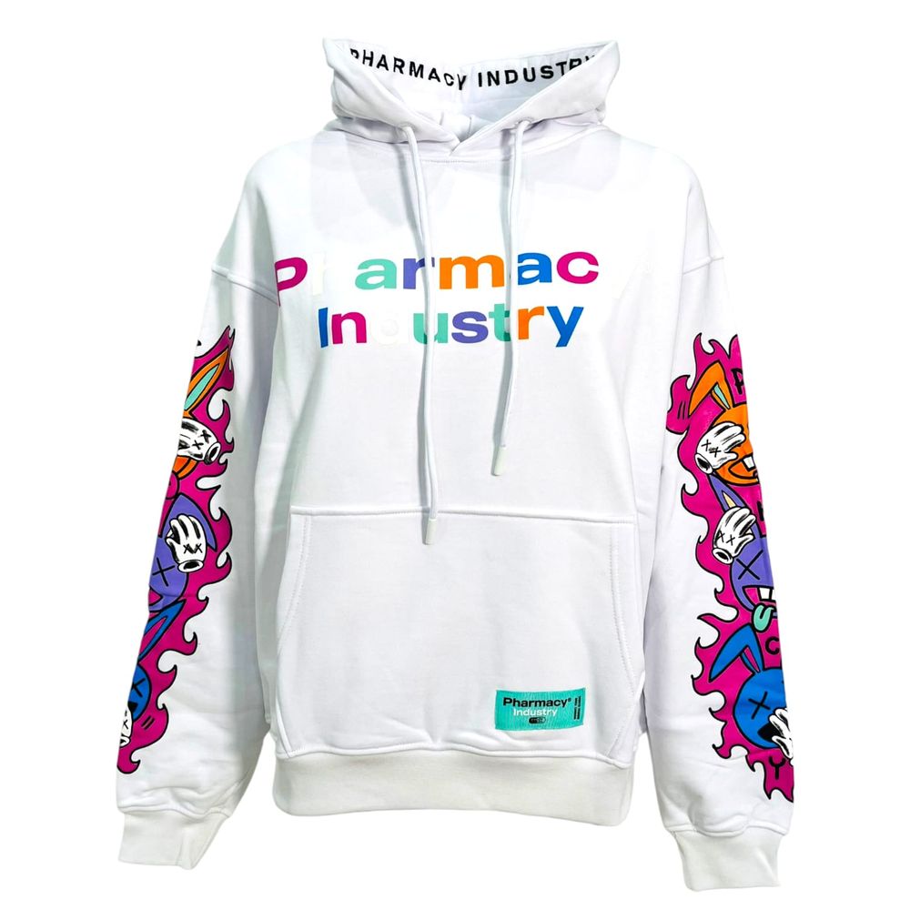 Pharmacy Industry Chic Cotton Hoodie with Graphic Sleeve Prints