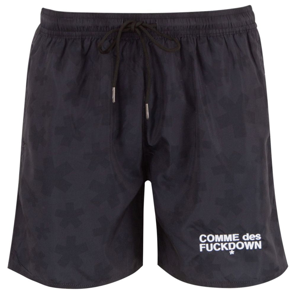 Comme Des Fuckdown Black Polyester Men Bermuda Short