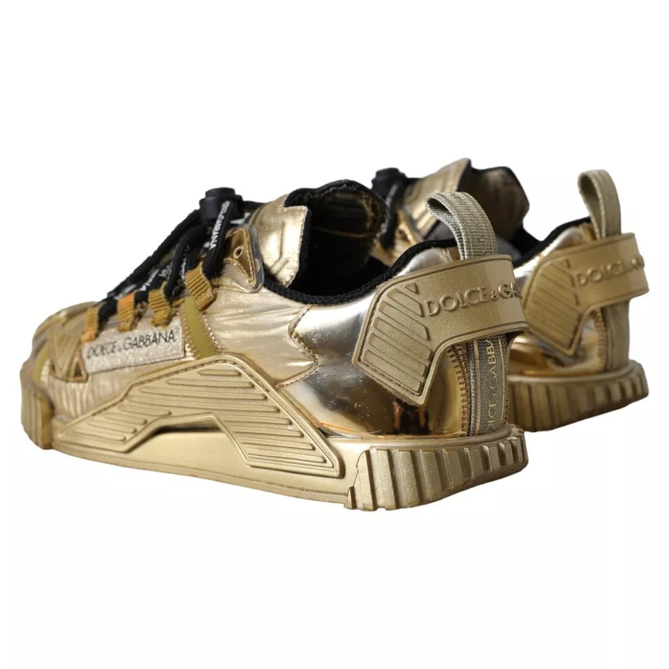 Dolce & Gabbana Metallic Gold NS1 Low Top Sneakers Shoes