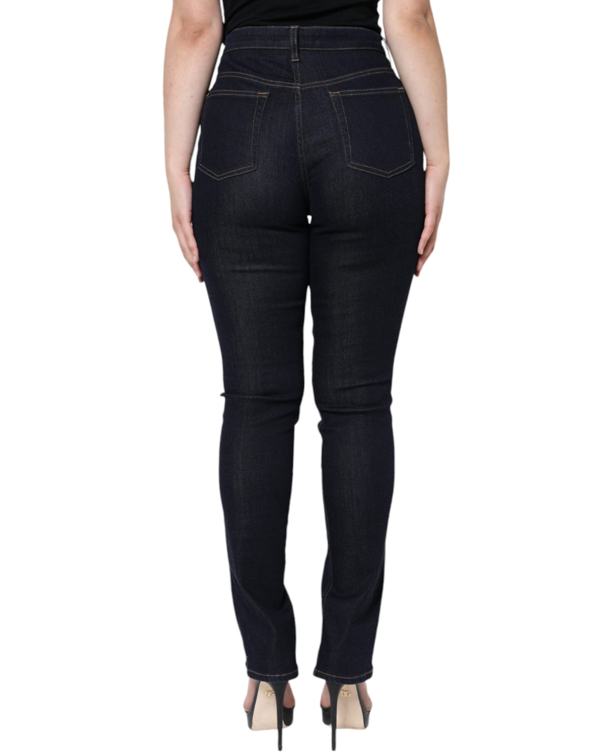 Dolce & Gabbana Black Cotton Blend Skinny Denim Jeans