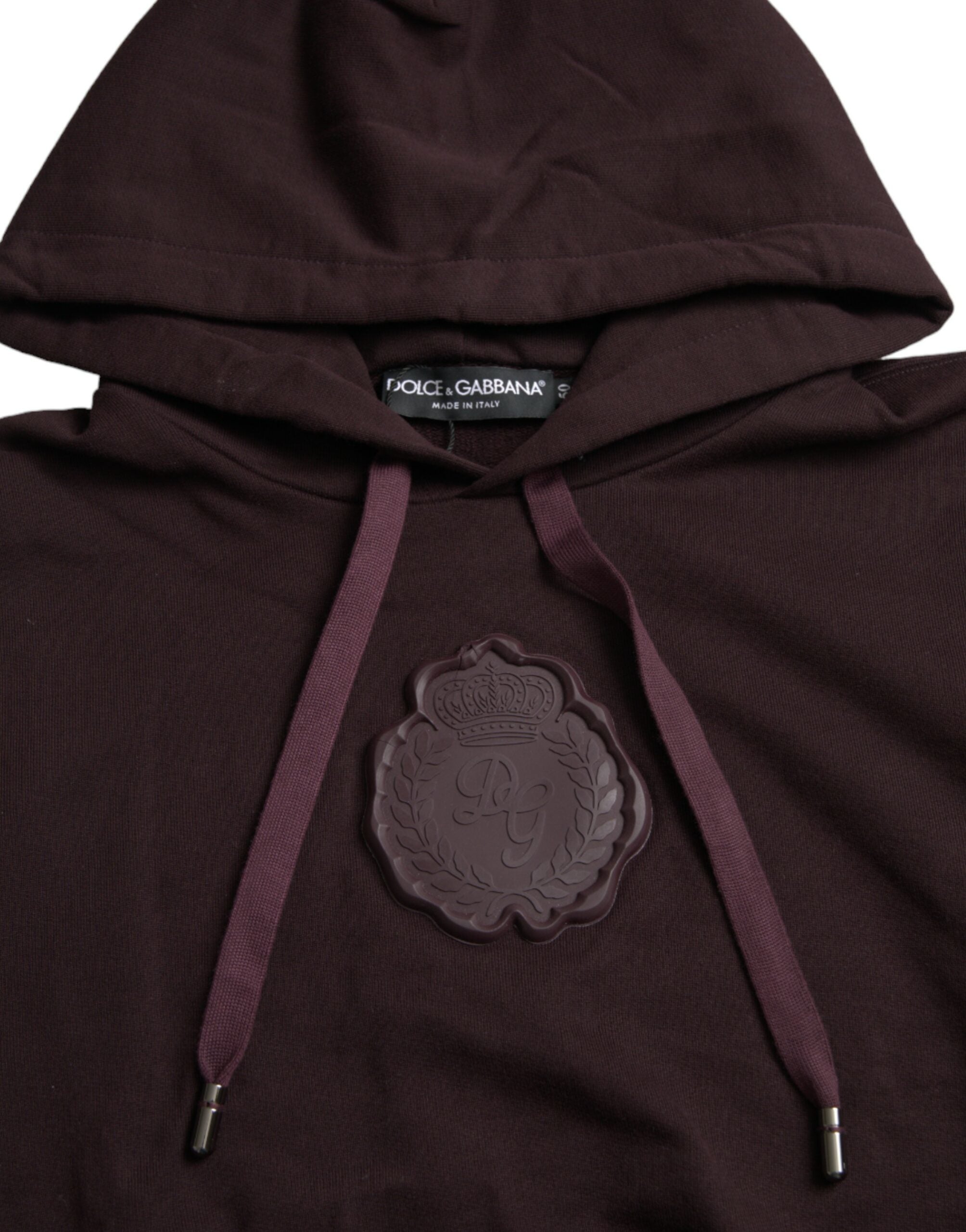 Dolce & Gabbana Purple Logo Crest Hooded Pullover Sweatshirt Sweater