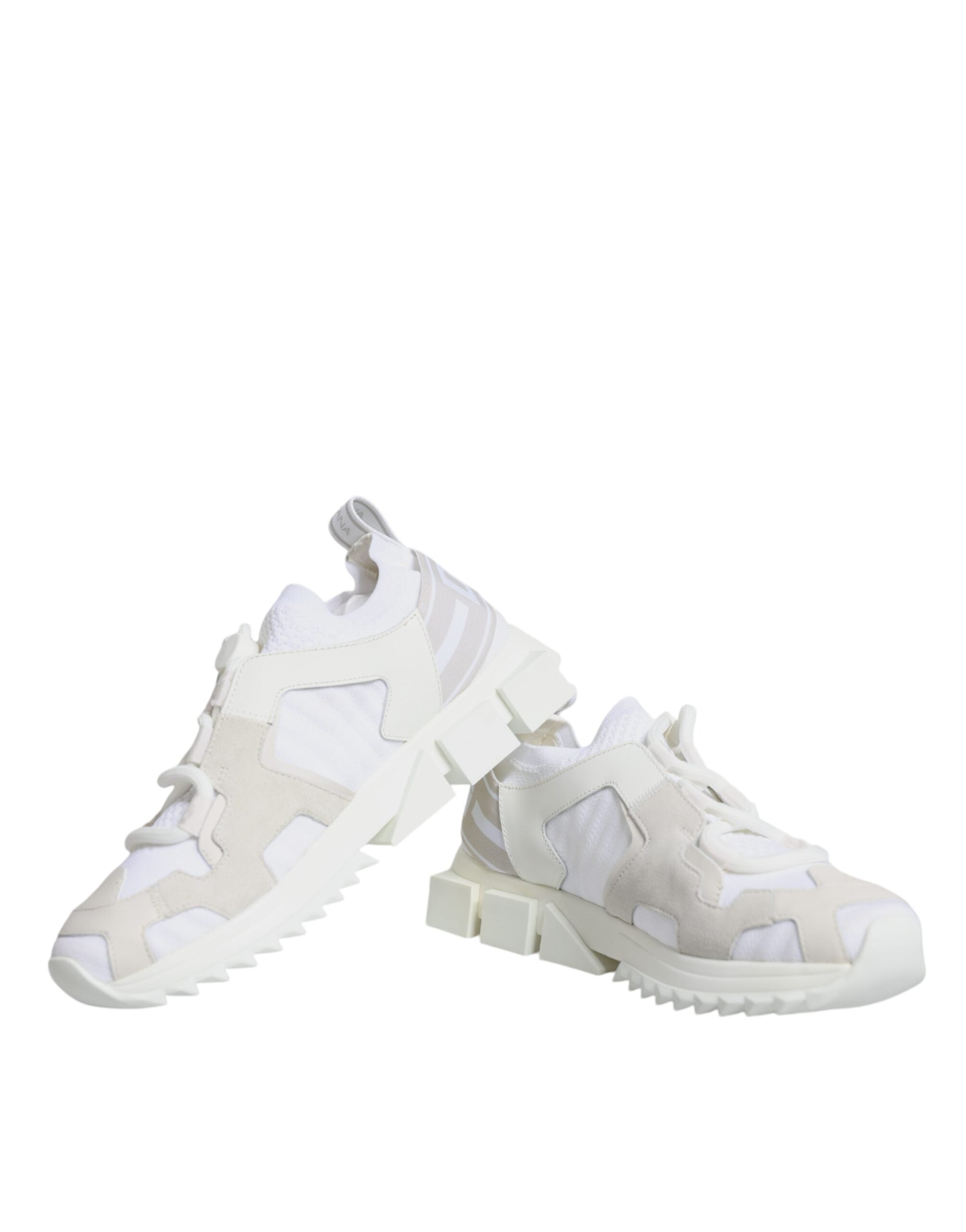 Dolce & Gabbana White Mesh Sorrento Trekking Sneakers Shoes