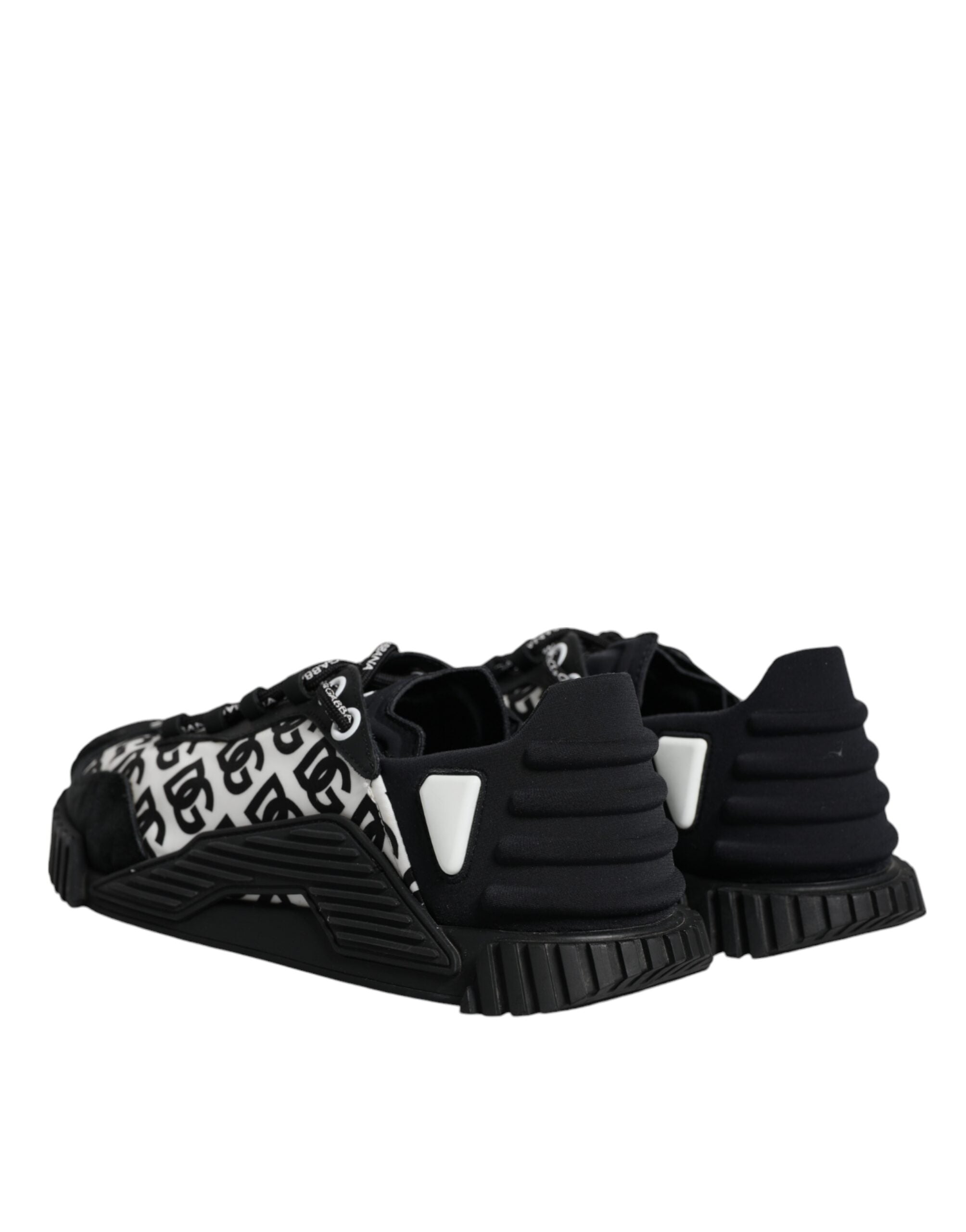 Dolce & Gabbana Black Logo Lace Up Low Top NS1 Sneakers Shoes