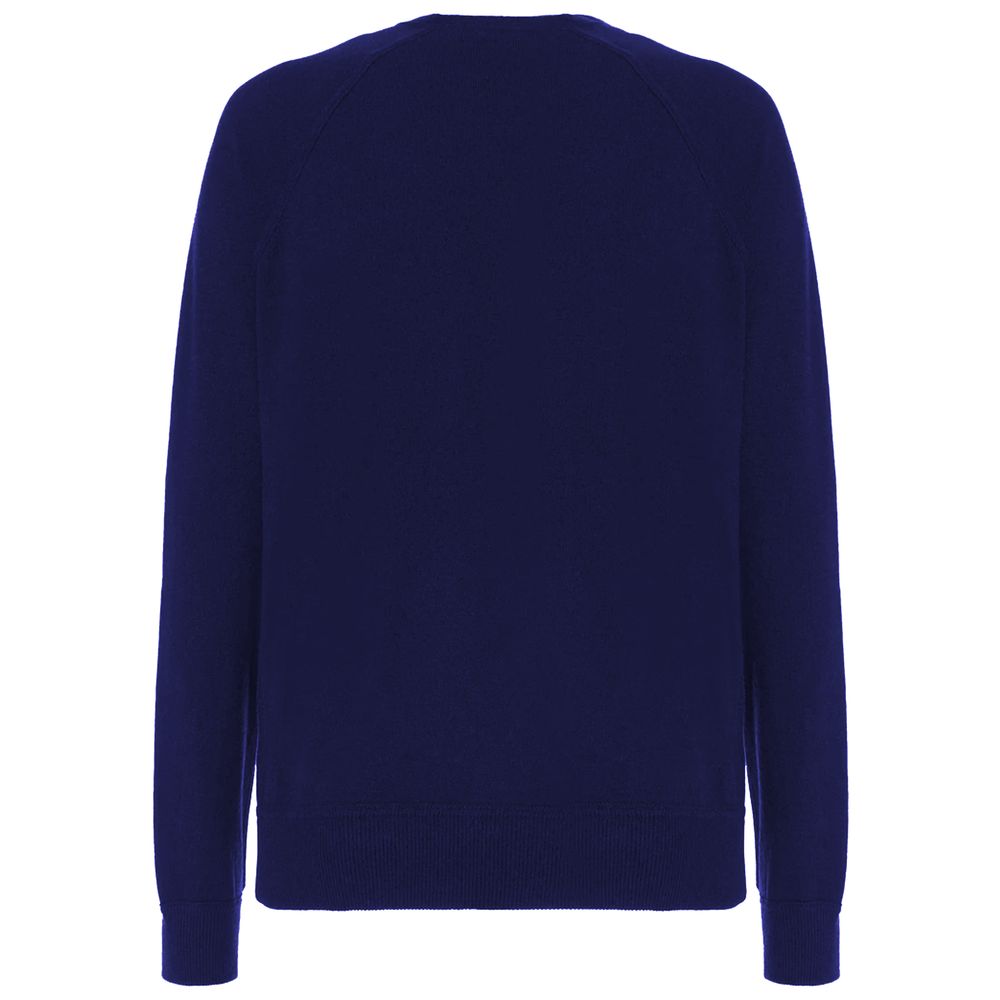 Malo Blue Wool Men Turtleneck Sweater