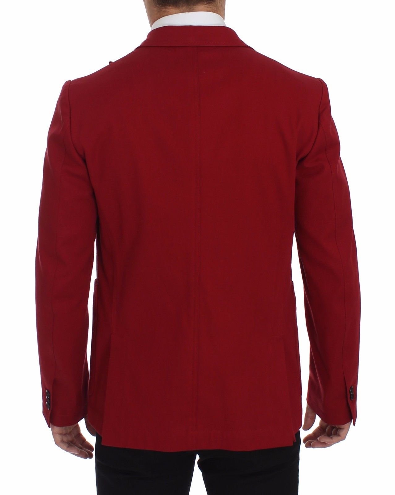 Dolce & Gabbana Elegant Red Cotton Stretch Two-Button Blazer