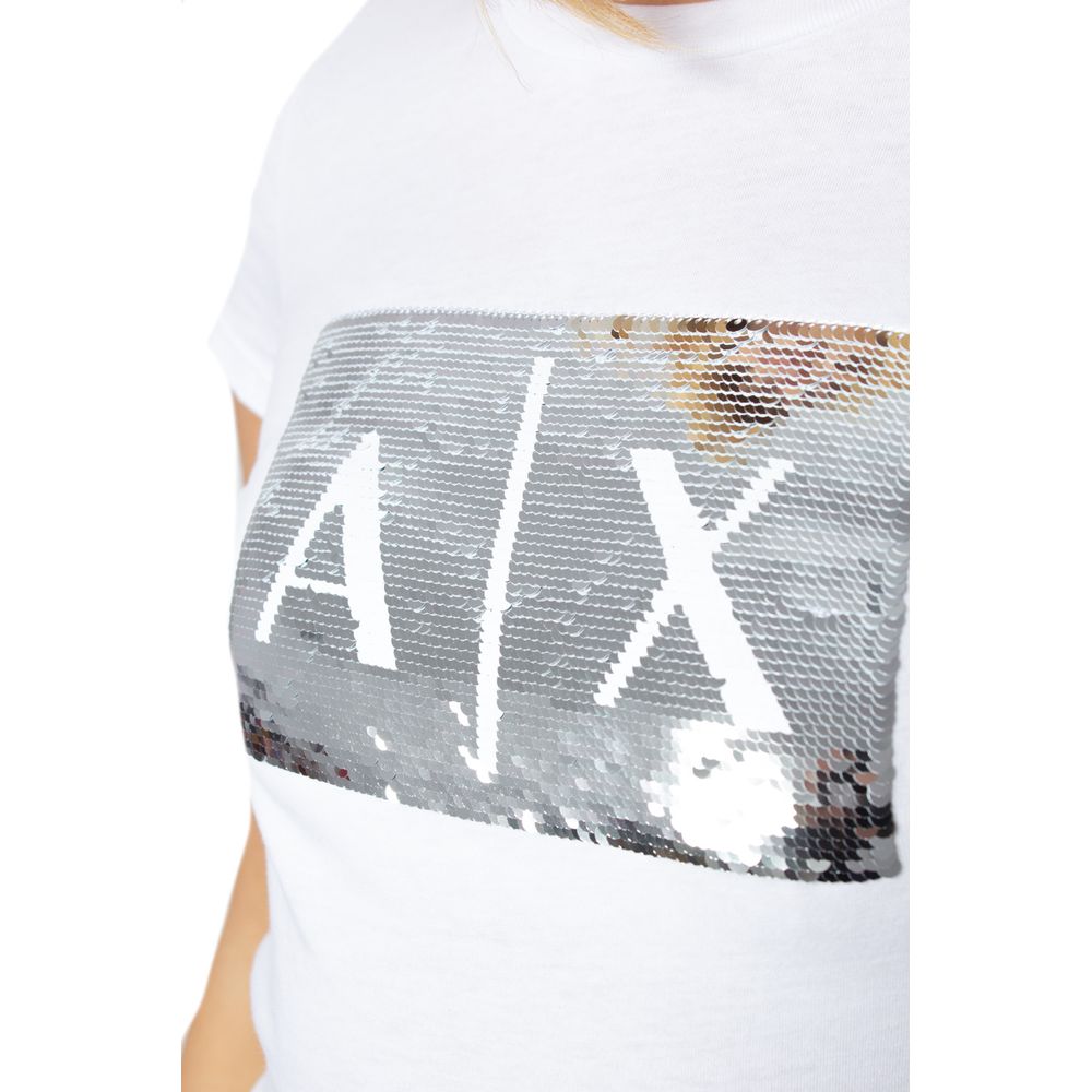 Armani Exchange White Cotton Tops & T-Shirt