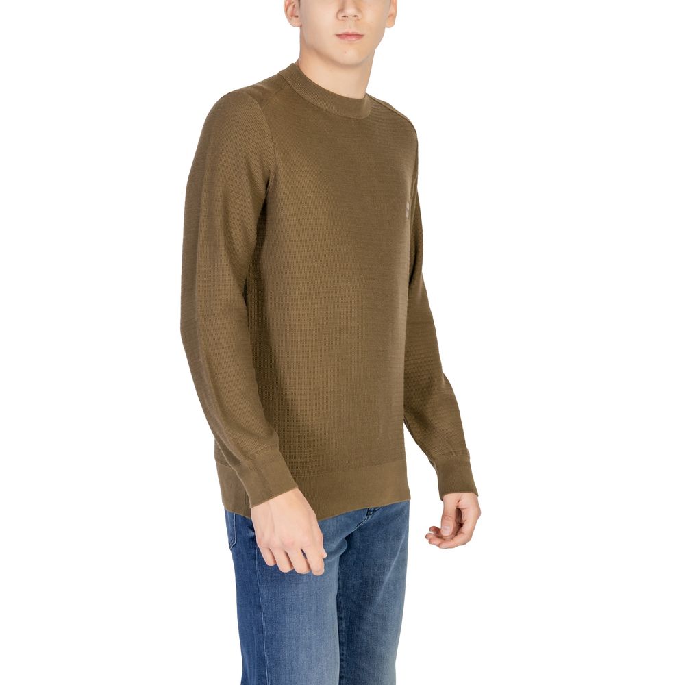 Hugo Boss Green Cotton Sweater