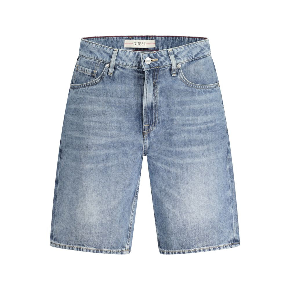 Guess Jeans Blue Cotton Men Bermuda