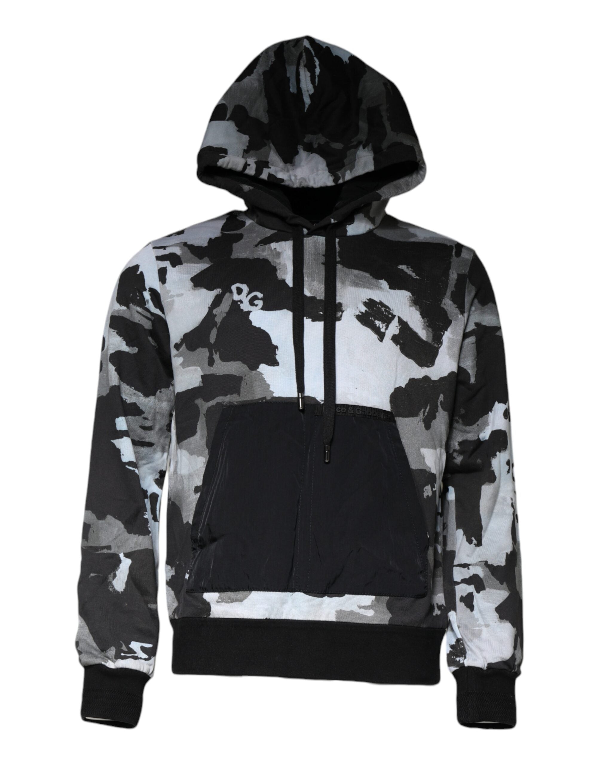 Dolce & Gabbana Multicolor Camouflage Men Hooded Sweater