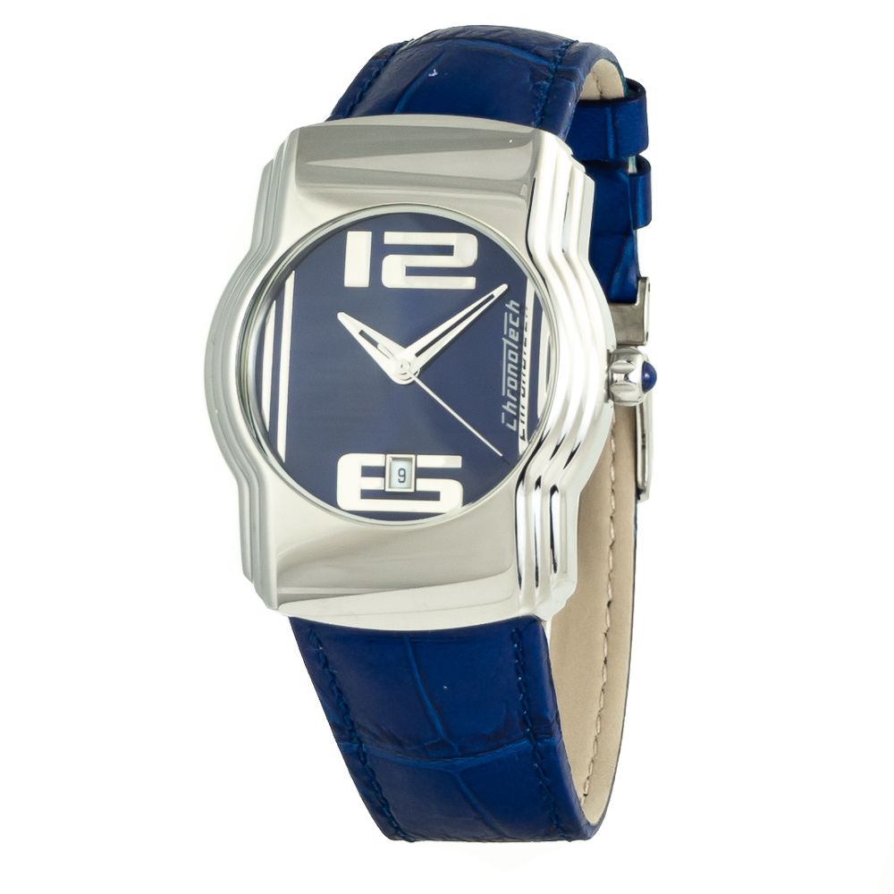 Chronotech Blue Leather Watch