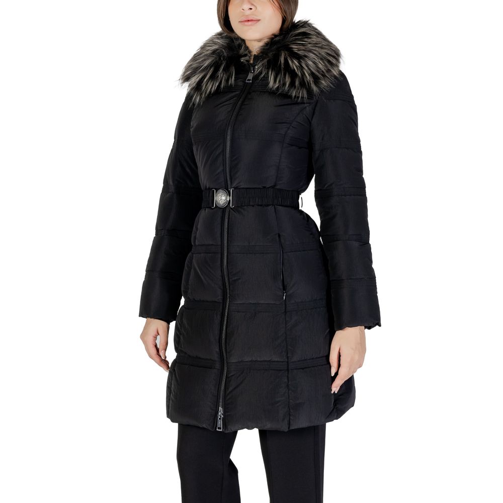 Guess Black Polyester Jackets & Coat