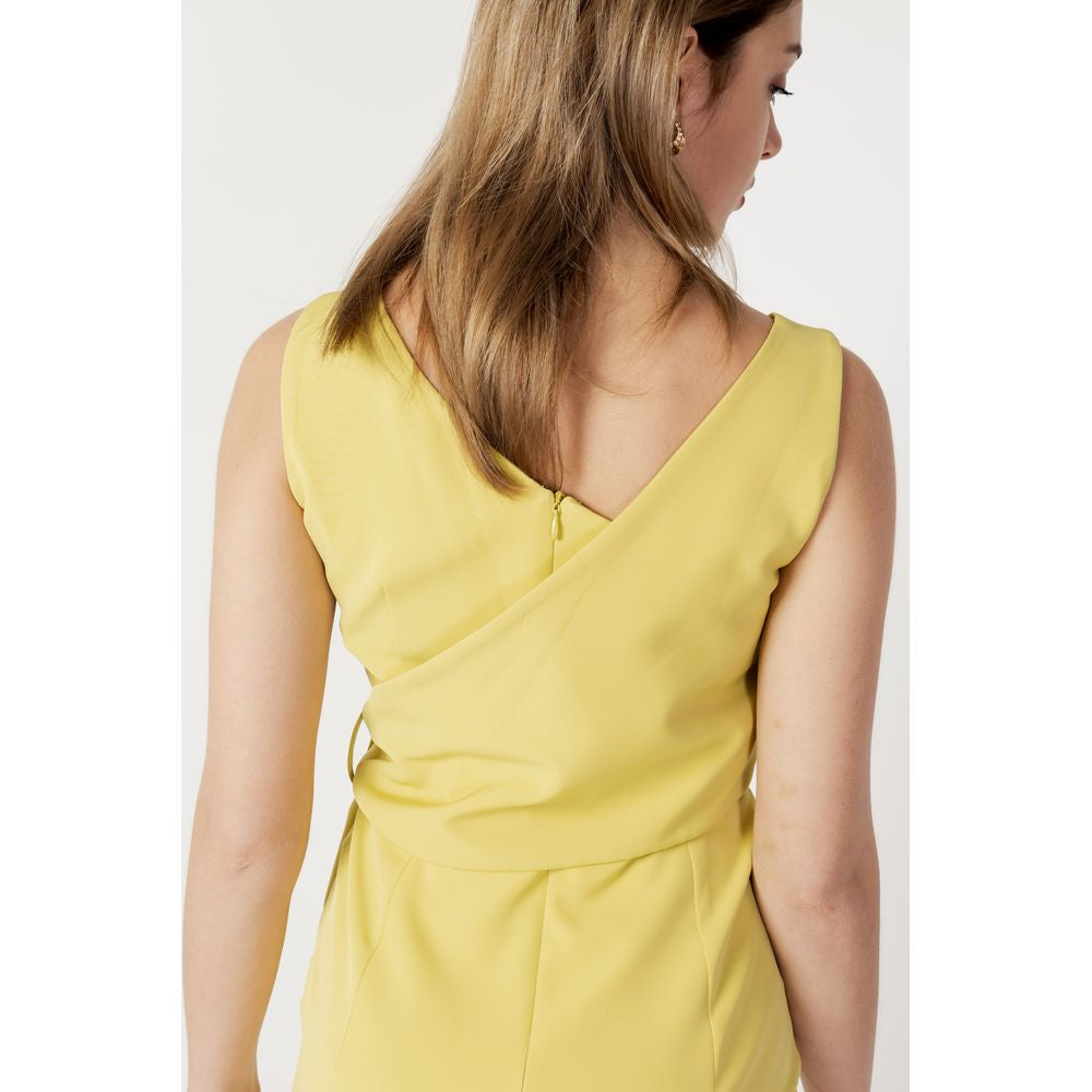 Sandro Ferrone Yellow Polyester Dress