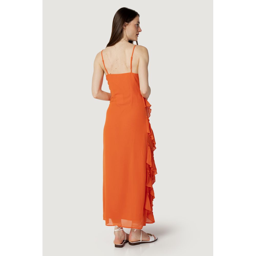 Vila Clothes Orange Polyester Dress