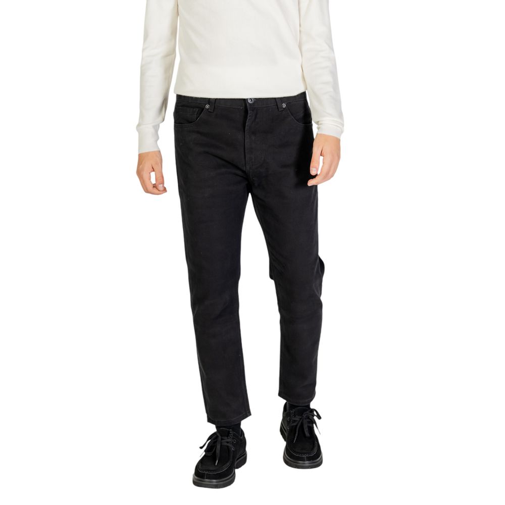 Gianni Lupo Black Cotton Jeans & Pant