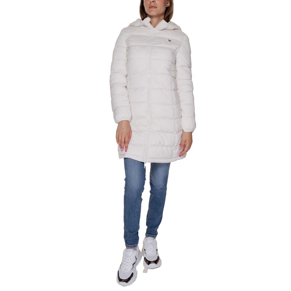 Guess Active White Polyester Jackets & Coat