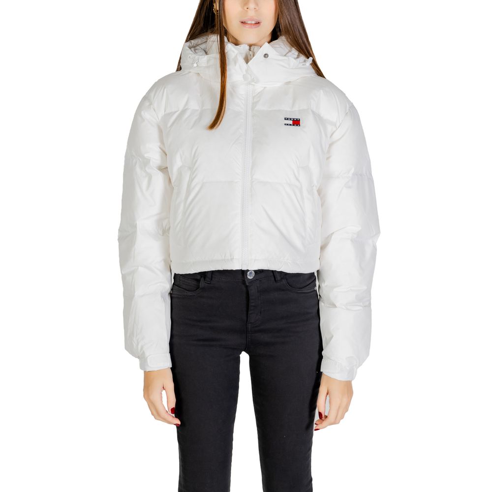 Tommy Hilfiger Jeans White Recycled Polyester Jackets & Coat