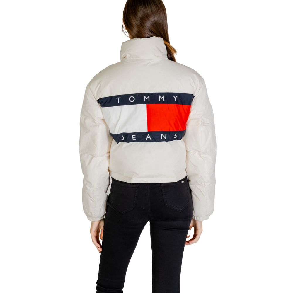 Tommy Hilfiger Jeans Cream Recycled Polyester Jackets & Coat