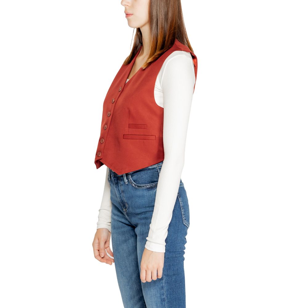 Vero Moda Red Polyester Vest