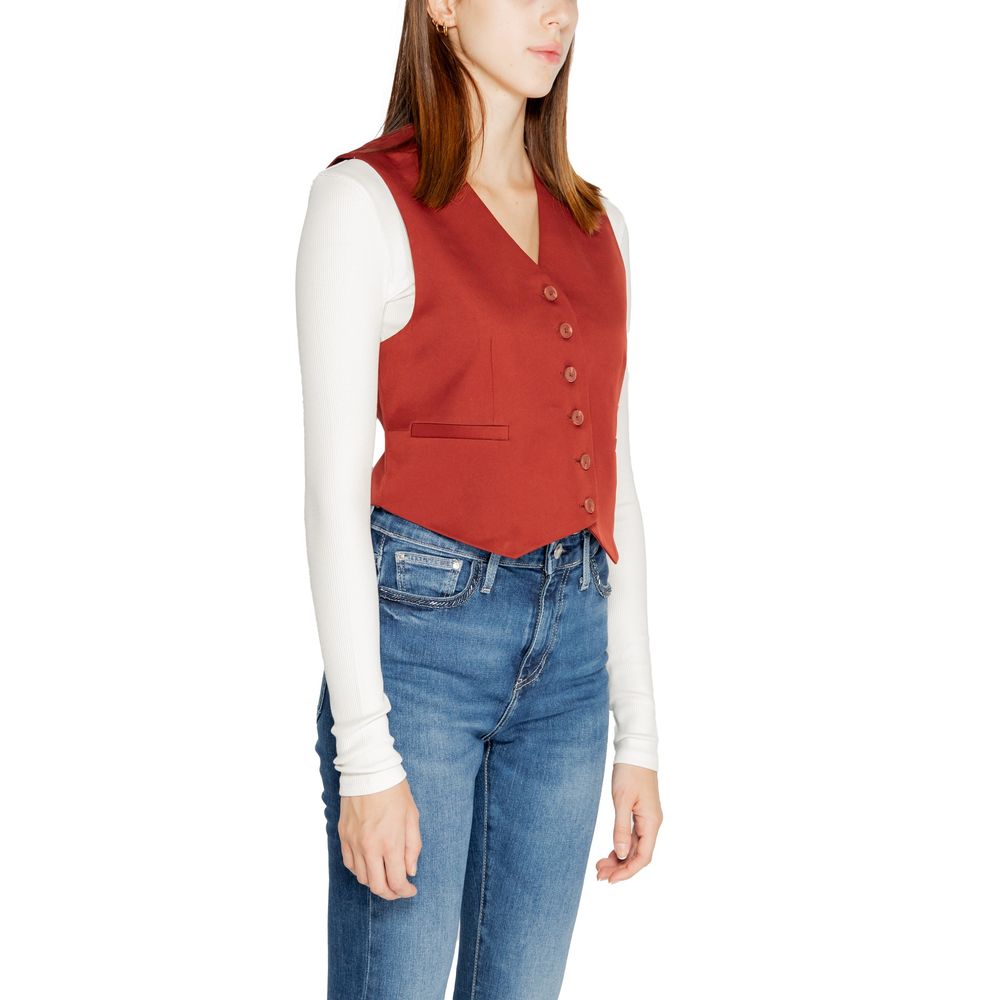 Vero Moda Red Polyester Vest