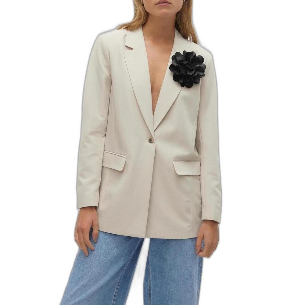 Vero Moda Beige Polyester Suits & Blazer